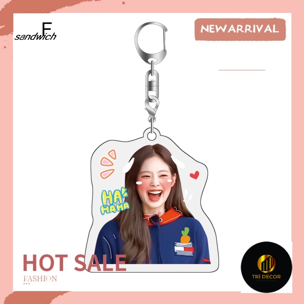 Móc Khóa Hai Mặt Bằng Acrylic Cát Hình Blackpink Jennie