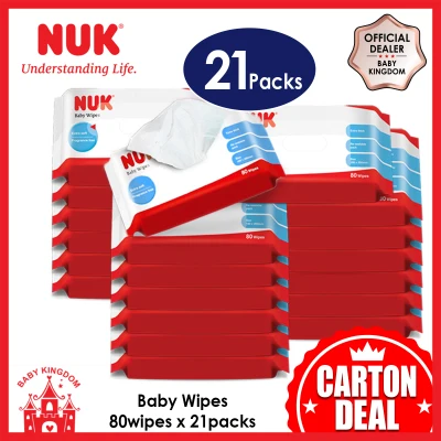 NUK Baby Wipes 80s (21packs) (Promo)