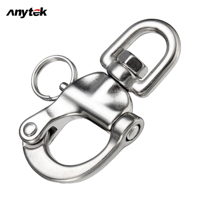 Swivel Eye Snap Shackle Quick Release Bail Rigging Stainless Steel Shackle