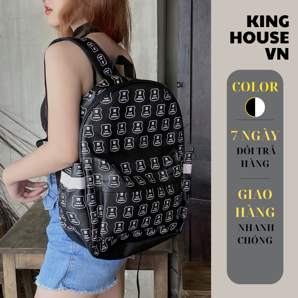 Balo da đi học- đi chơi unisex chống nước balo - balo leo - màu đen 01