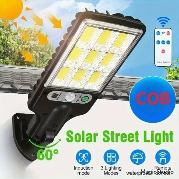 [ BorongPro ] 616-4 Solar Induction Street Lamp 8000W Motion Sensor 120 COB LED Solar Street Light IP65 Waterproof Outdoor Lighting
