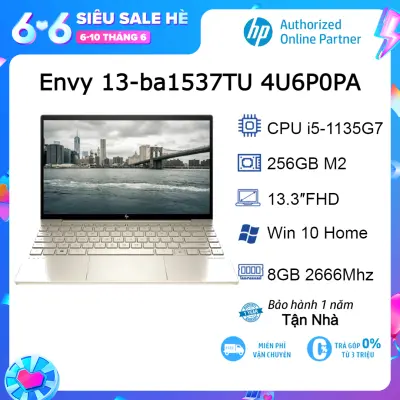 [Voucher 3 triệu] Laptop HP Envy 13-ba1537TU 4U6P0PA i5-1135G7| 8GB| 256GB| OB| 13.3″FHD| Win10 (Gold)