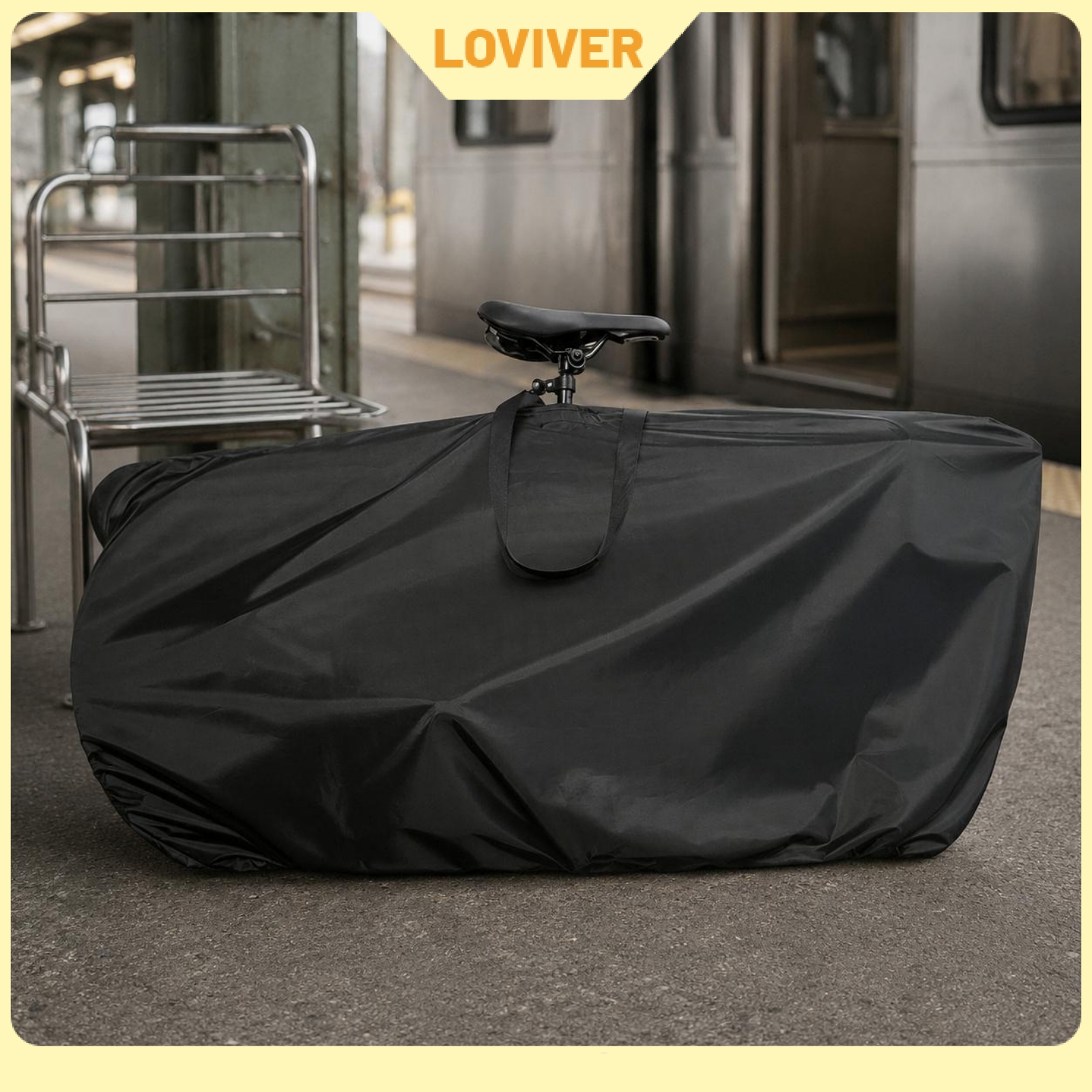 LOVIVER Lightweight Bike Carrying Bag Hook-and-Loop Straps Bike Transport Bag Safeguard Sleeves Shoulder Strap ราคา 11,137 บาท*ส่งฟรี