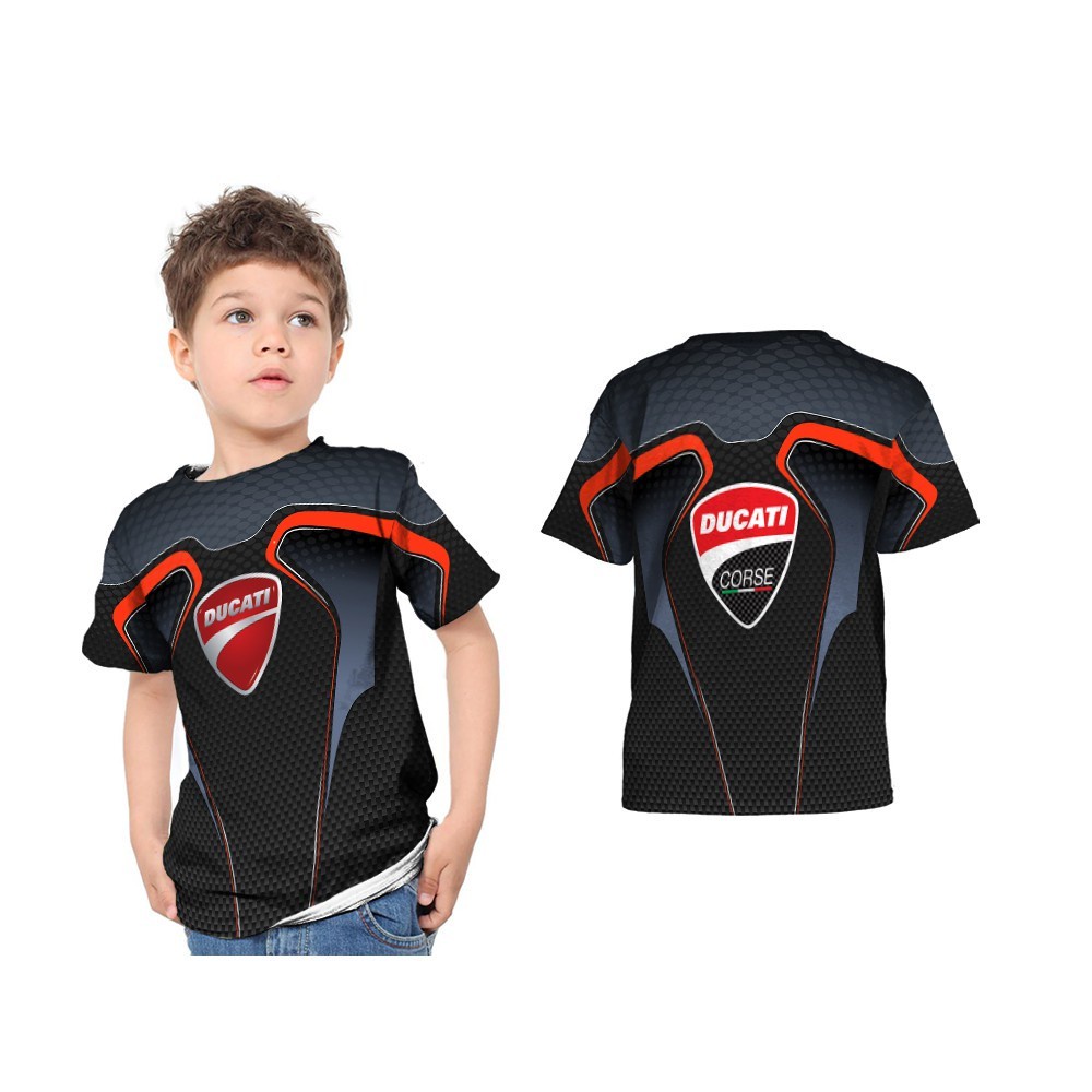 Motorcycle Shirt Kids F1 Team Sport Tee Quick Dry Motocross