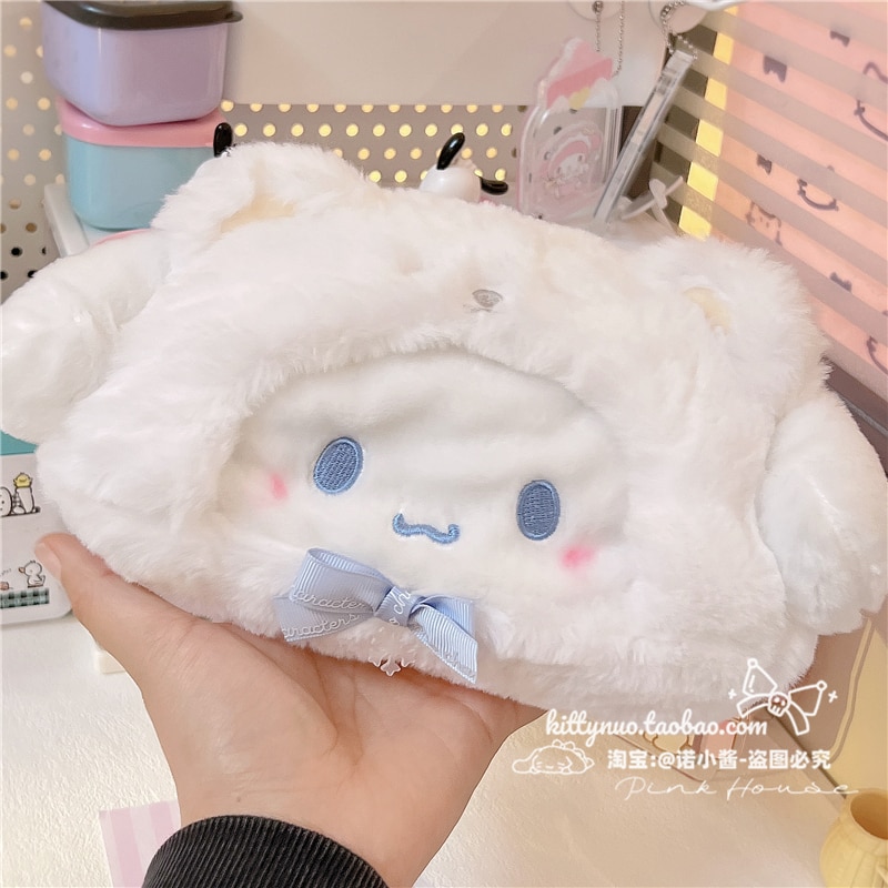Anime Cartoon Zipper Small Bag Pencil Case Melody Kuromi Cinnamoroll Pompompurin Pochacco Students C
