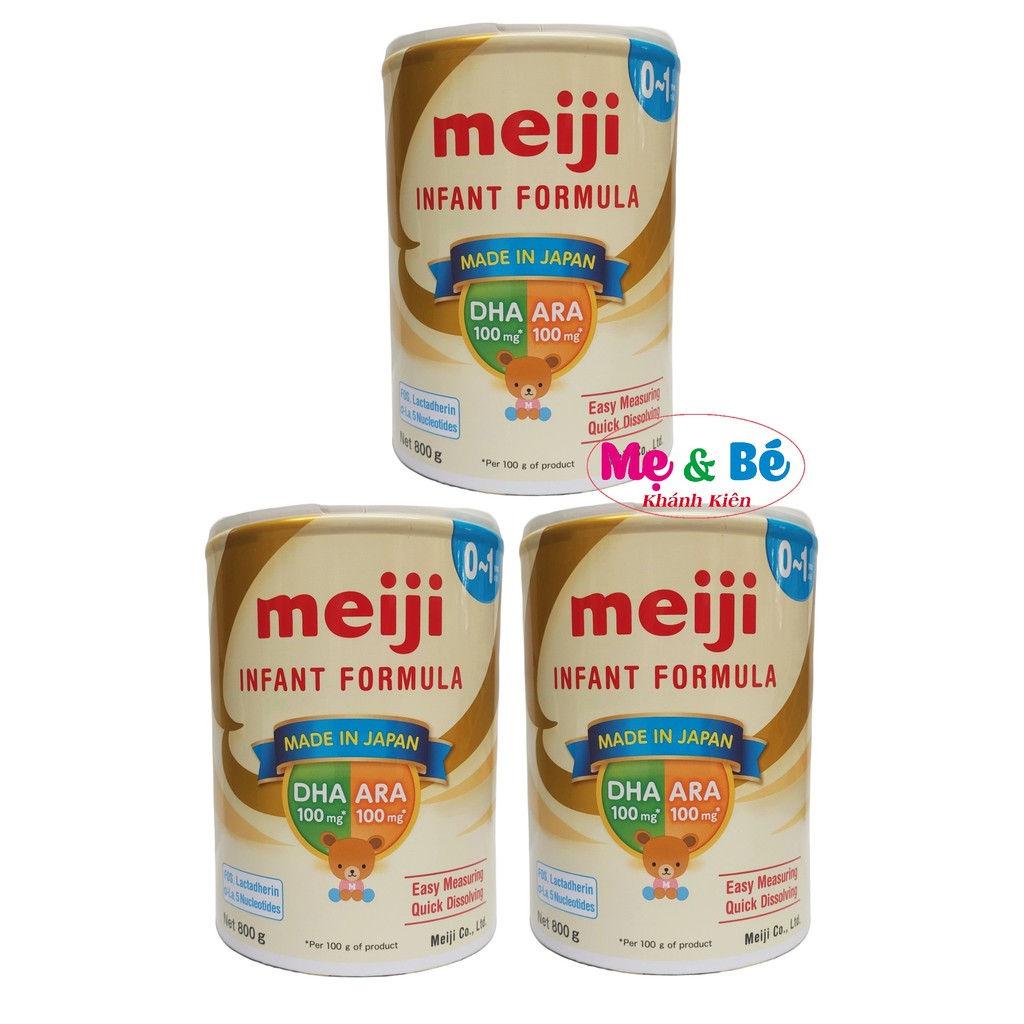 Combo 3 Hộp Sữa meiji nhập khẩu số 0 800g nhập khẩu
