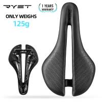 Ryet Carbon hoàn toàn yên xe đạp Ultralight MTB Xe đạp đua PU chỗ ngồi yên ngựa 125g màu đen xe đạp trên đường Gối Đệm Ghế phụ kiện đi xe đạp