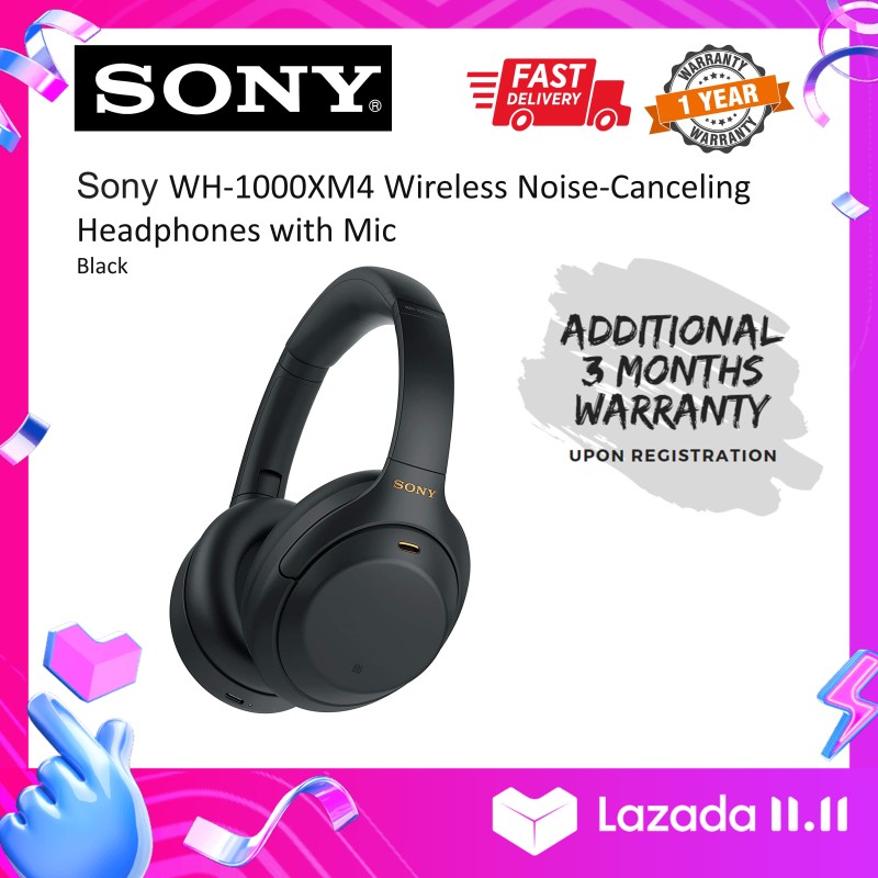 Sony Singapore WH1000XM4 Bluetooth Over-Ear Noise Cancelling Headphones WH-1000XM4 With Local Warranty Singapore