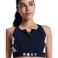 Roxy Womens Active Anthracite Im Fleur Real Bikini Top