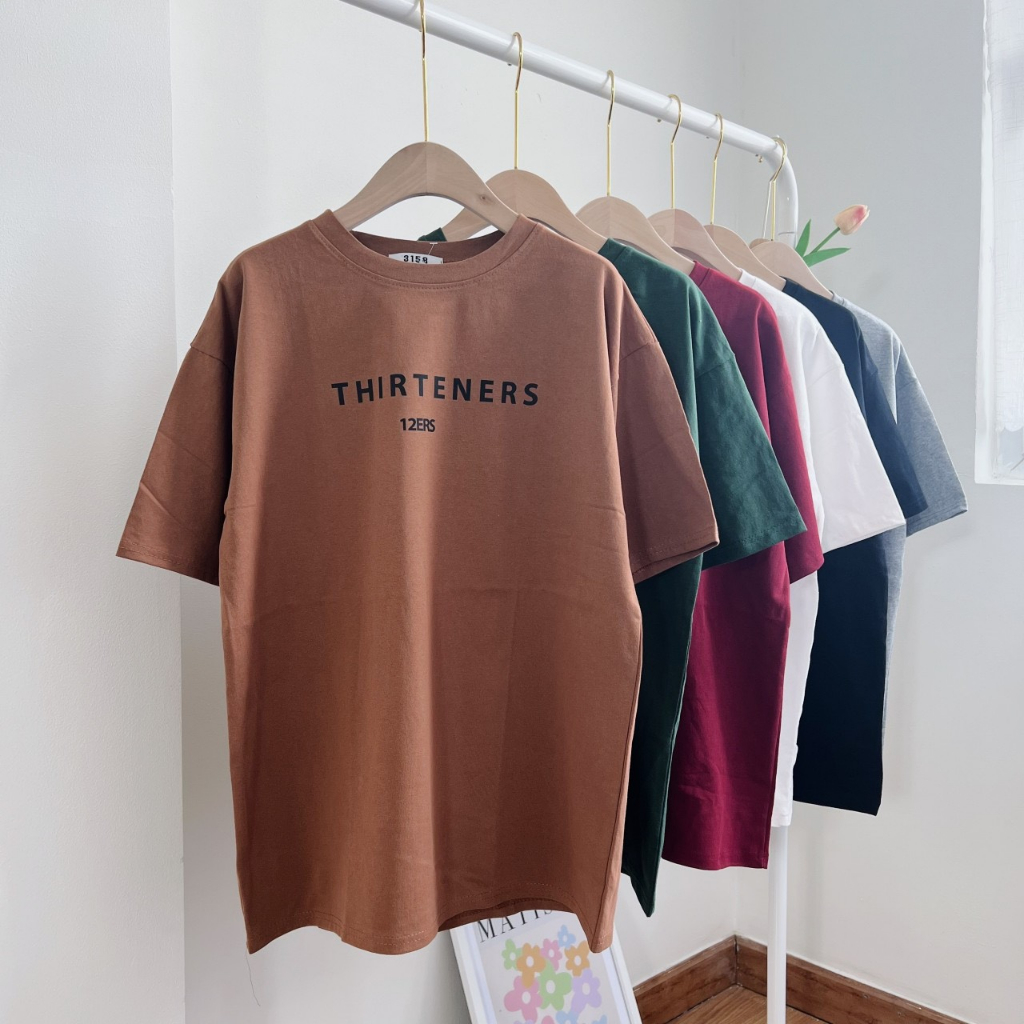 Áo thun 3158 form rộng mẫu chữ "T H I R T E N E R S" áo thun unisex nam nữ