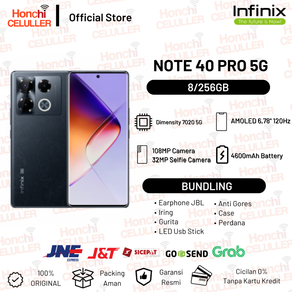 Infinix Note 40 Pro 5G 8/256GB Garansi Resmi Indonesia TAM Harga  3,799,000 Ringgit*Penghantaran Percuma