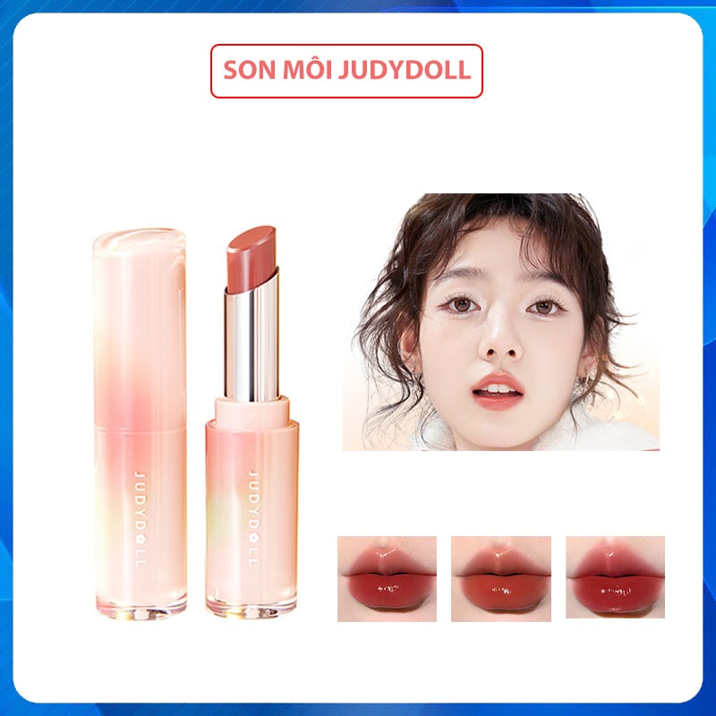 Son dưỡng môi Judydoll có màu dưỡng ẩm làm mềm môi Son môi dưỡng ẩm thỏi 3g