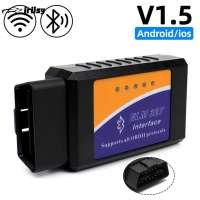 Iriisy OBD2 ELM327 V1.5 Bluetooth máy quét chẩn đoán xe ô tô Detector công cụ đọc mã OBD 2 cho IOS Android tự động quét dụng cụ sửa chữa