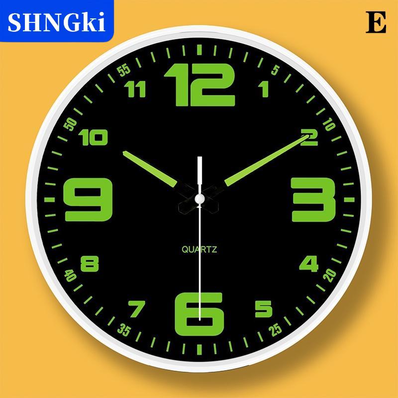 [COD] SHNGki Kích thước lớn phát sáng trong bóng tối Đồng hồ treo tường im lặng thạch anh 12 inch sáng trang trí cho phòng ngủ phòng khách Patio trong nhà ngoài trời
