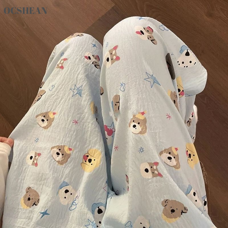 OCSHEAN New Cloud Cotton Pajama Pants for Women - Comfortable and Breathable for Spring and Summer ราคา 56 บาท*ส่งฟรี