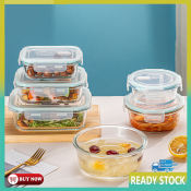Transparent Glass Bowl with Cover - Office Lunch Box