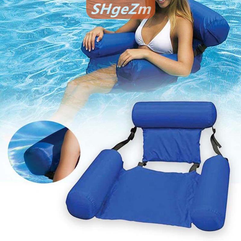 [COD] SHgeZm Nước Inflatable Lounger nổi Giường võng đóng mở dual-sử dụng tựa lưng nổi hàng