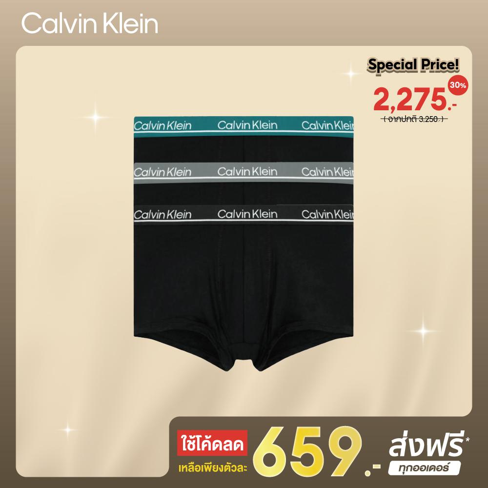 CALVIN KLEIN Men's CK Micro Plus Low-Rise Trunk 3Pack Underwear Model NP2752O SJA - Black ราคา 2,275 บาท*ส่งฟรี