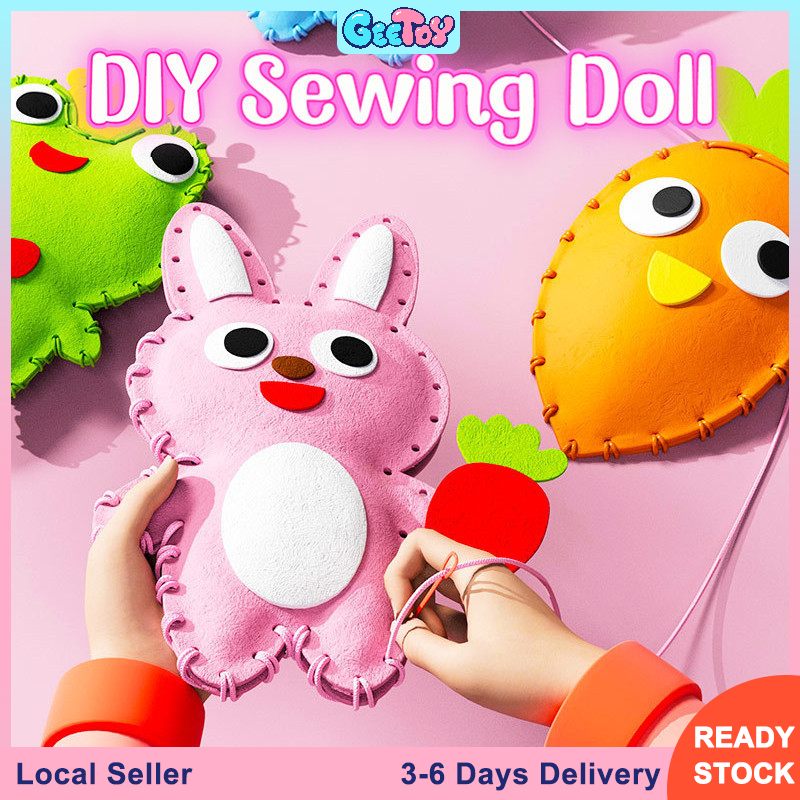 Geetoy Kids Sewing Craft Kit 8pcs Cute Doll Pendant Fun DIY Handicraft Creative Education Toys Gift