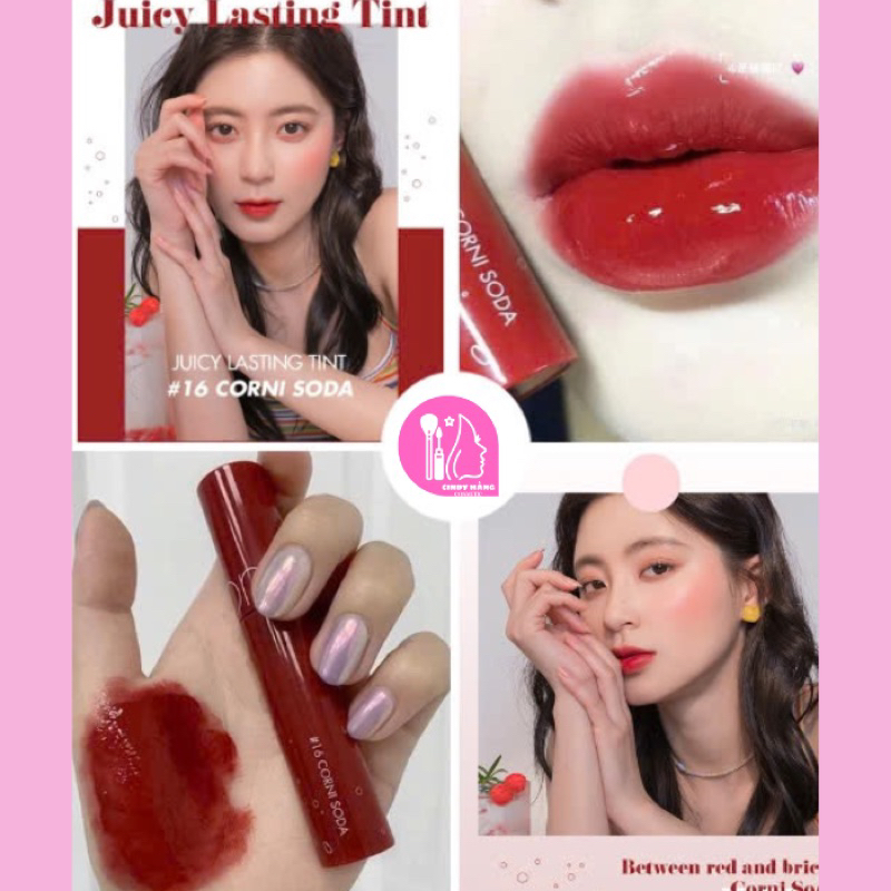 Son Romand Juicy Lasting Tint 16 Corni Soda Màu Đỏ Đất