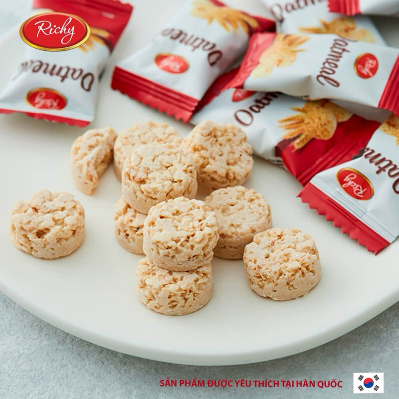 Cá | Kẹo yến mạch Richy Oatmeal thơm ngon mini bite, làm quà tặng kèm