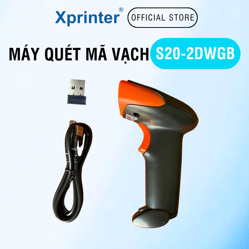 Máy Quét Mã Vạch Xprinter S20-2D WGB Không Dây Bluetooth - Dùng Cho Cửa Hàng & Siêu Thị