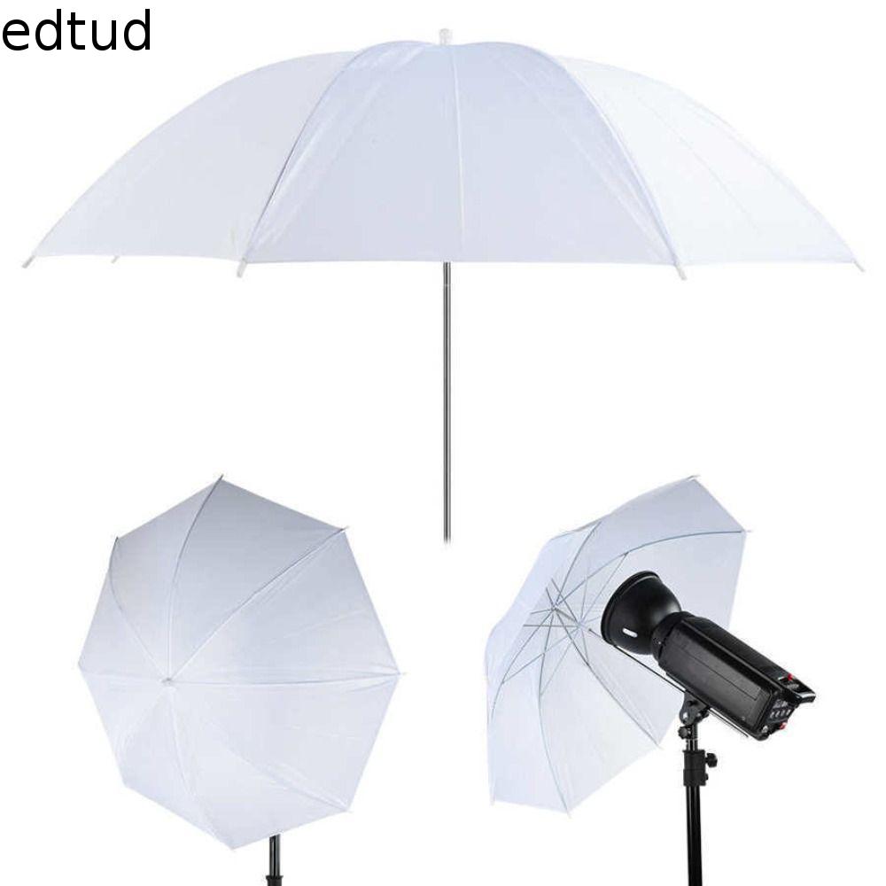 EDTUD Mềm màu trắng Ô chụp ảnh 50cm/ 20inch Tay cầm kim loại Máy khuếch tán ô chiếu sáng Bền Vải nhẹ Đèn phản quang chụp ảnh Studio ảnh