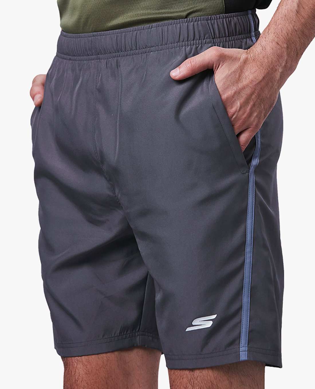 SKECHERS - Quần short tập luyện nam lưng thun thời trang SP22Q1M006-0037