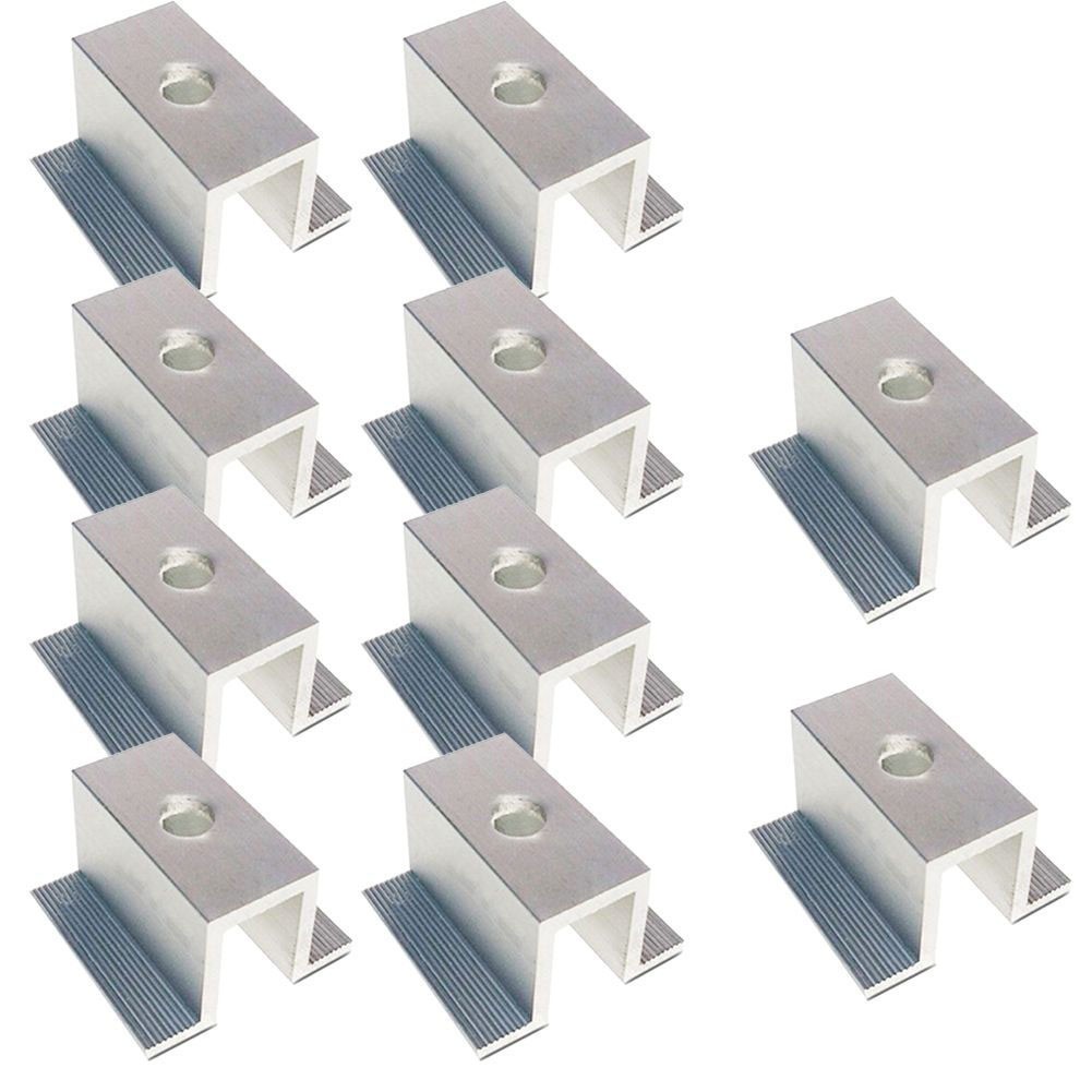 10 chiếc Phụ Kiện Kẹp giữa năng lượng mặt trời tấm năng lượng mặt trời nối hợp kim nhôm
