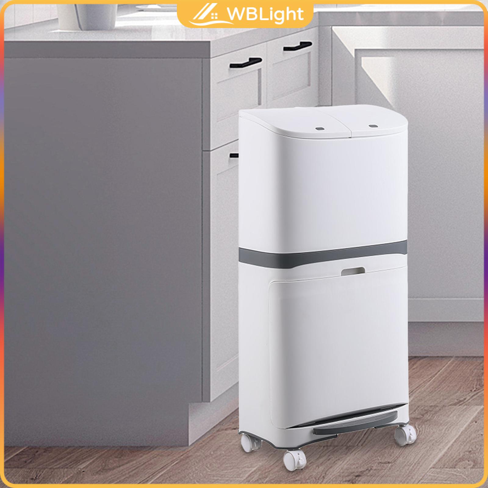 WBLight Kitchen Trash Can 48L Capacity for Recycling Double Bin with Lid with Pedal Sorting Trash Can Waste Bin Double Trash Can ราคา  2,819 บาท*ส่งฟรี