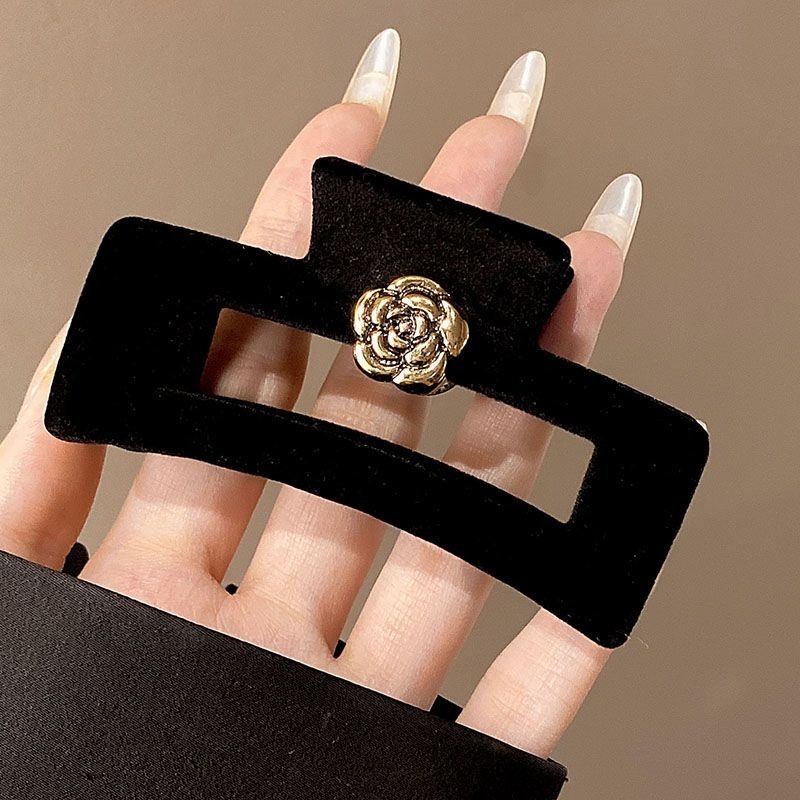 Đen đổ xô lấy Clip phụ nữ 2023 mới kẹp tóc trở lại đầu cuộn cá mập Clip mũ