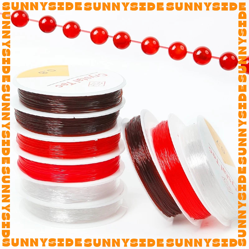  1 Cuộn Dây Cước Thun Co Giãn Nhiều Màu Trong Suốt Xỏ Chuỗi Hạt Làm Handmade Trang Sức Thắt Vòng Đồ Thủ Công 