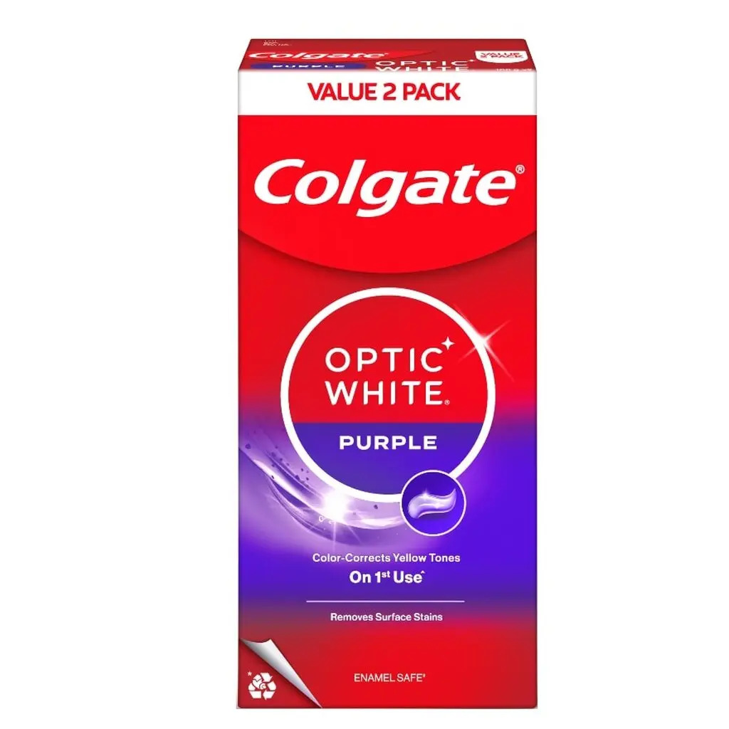 Colgate Colgate Toothpaste Optic White Purple 100 G. X 2 Pieces