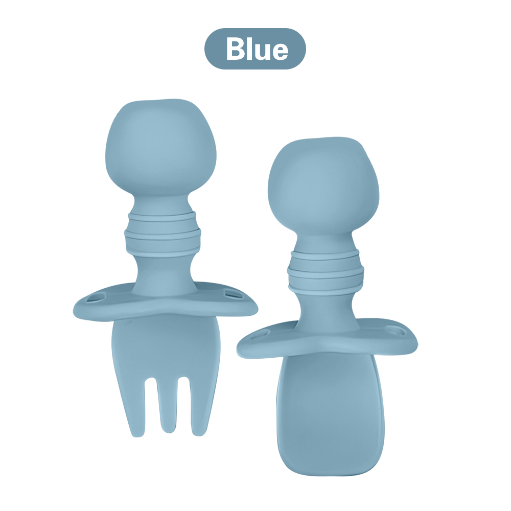Baby Spoon Fork Set Bpa Free Silicone Feeding Set For Baby Mini Spoon Fork Set
