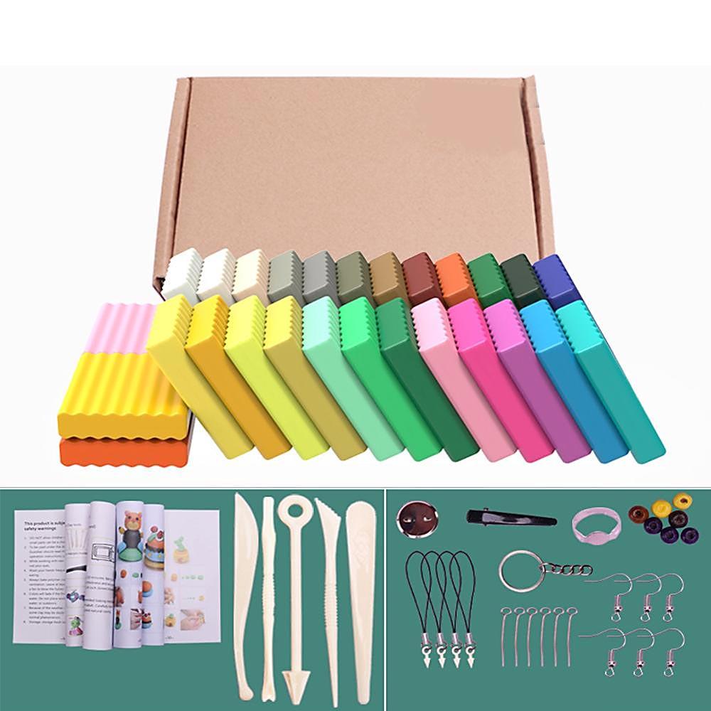 PENNSOY Clay Kit Polymer 24/36 Color Non-Toxic Slime Air Dry Modeling DIY Jewelry Craft Projects Sculpting