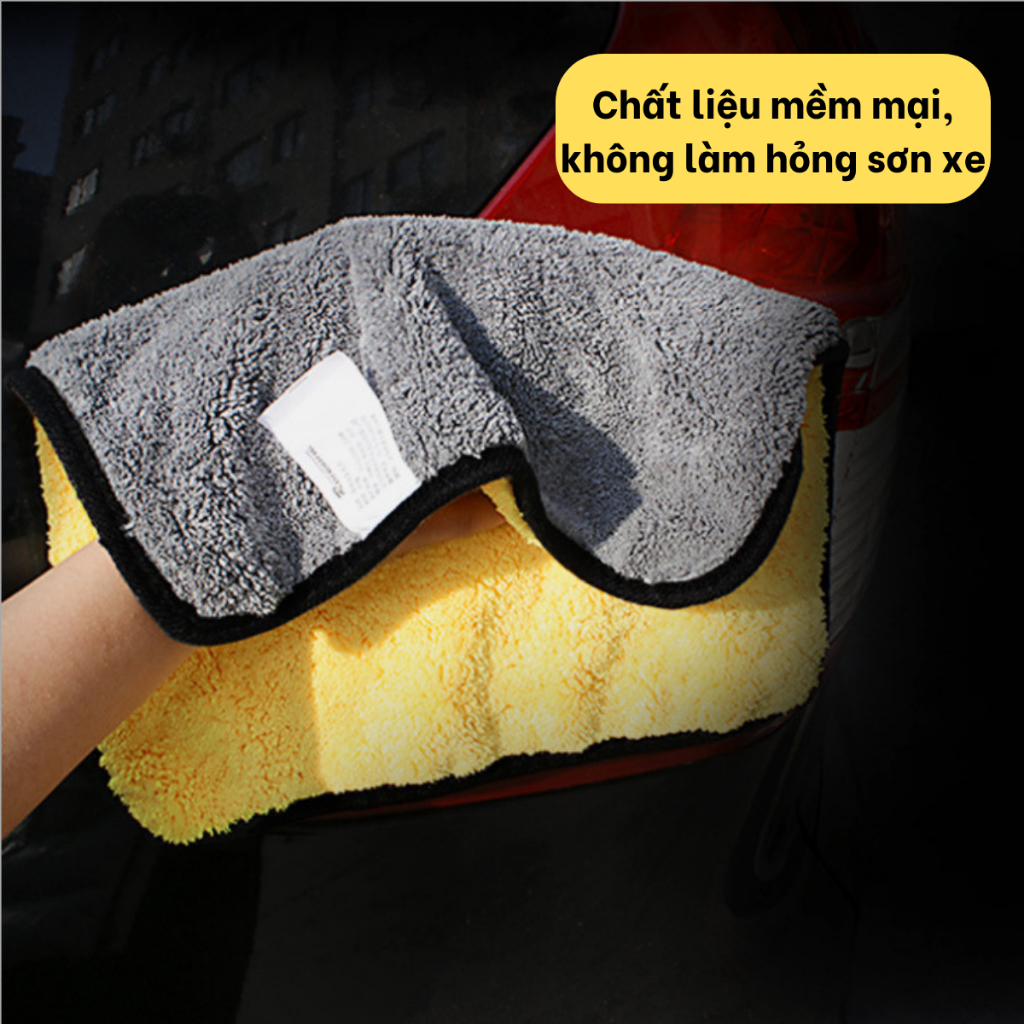 Khăn lông cừu đa năng lau xe ô tô, lau bếp, lau tay siêu thấm hút