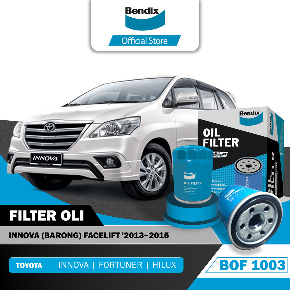 Bendix Filter Oli Saringan Oli Mobil Toyota Innova Barong Facelift 2013-2015 - BOF1003 Harga 56,700 rupiah*Gratis Ongkir