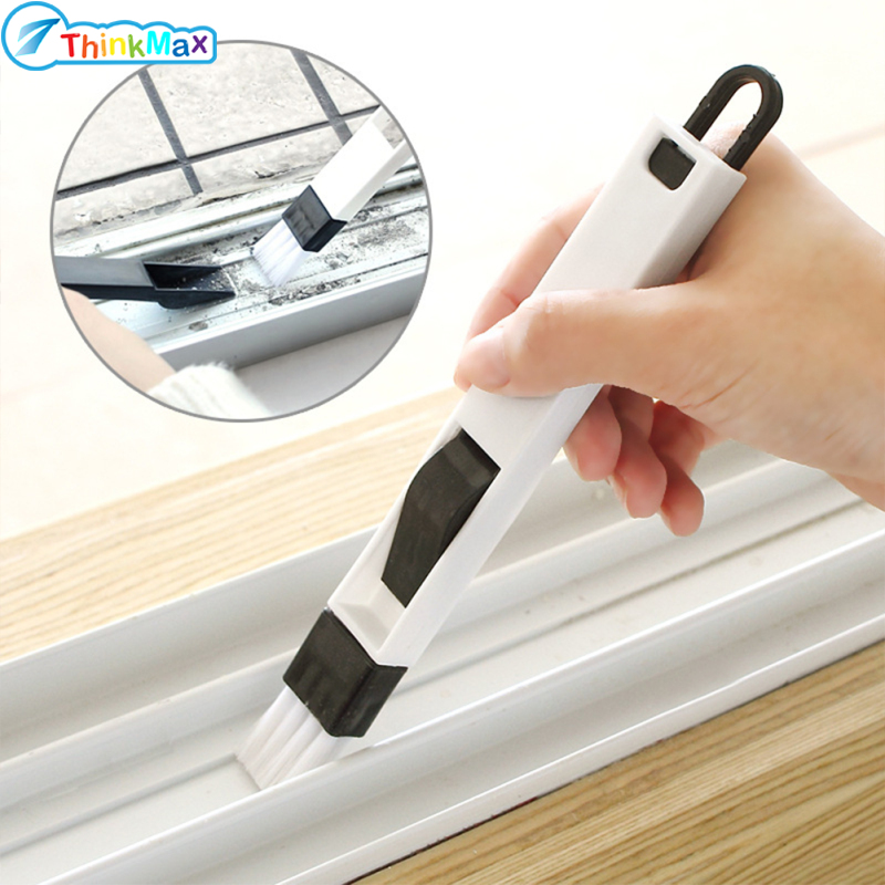 2024New!Multi-purpose Mini Cleaning Brush With Dustpan For Kitchen And Bathroom Door Windows Groove Gap Keyboard Corner Dusting Brush ราคา 9 บาท*ส่งฟรี
