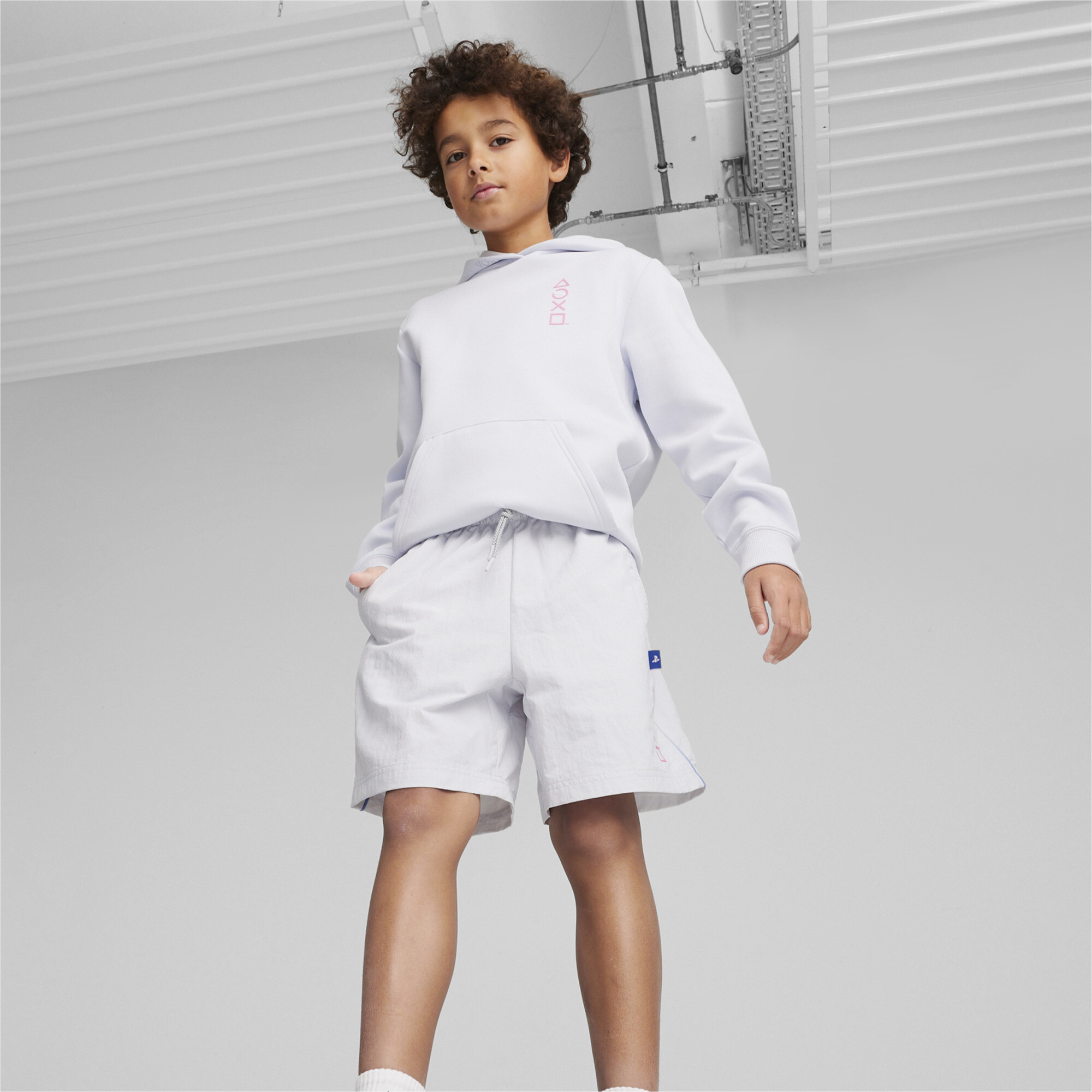 PUMA KIDS - PUMA x PLAYSTATION Youth Shorts Gray - 62486642 ราคา 1,280 บาท*ส่งฟรี