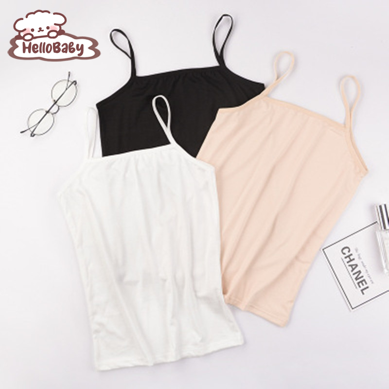 HelloBabyU Sexy White Camisole Women's Summer 2021 New Pure Color Slim Fit Outer Wear ราคา 25 บาท*ส่งฟรี