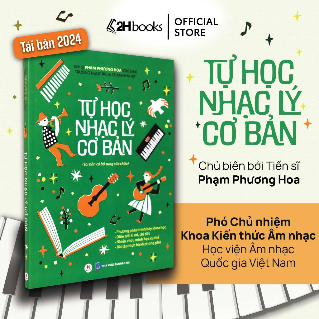 Sách Tự Học Nhạc Lý Cơ Bản, học nhạc lý căn bản, nhạc lý thanh nhạc jazz guitar violin - HHB