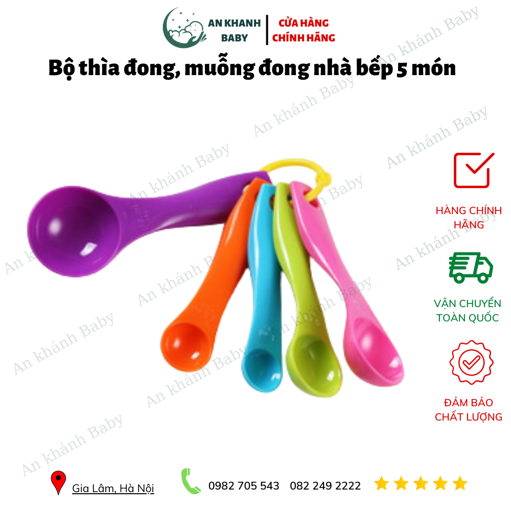 Bộ thìa đong, muỗng đong nhà bếp 5 món