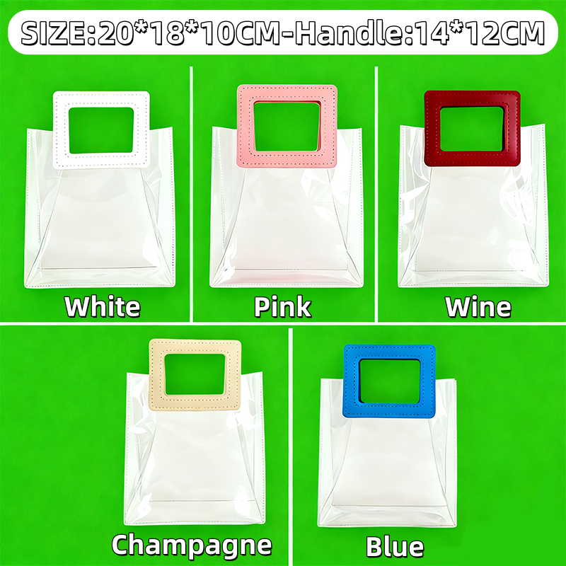 PVC Loot bag Small gift bagBbags for gifts Clear paper bag PVC hand bag Transparent bag women