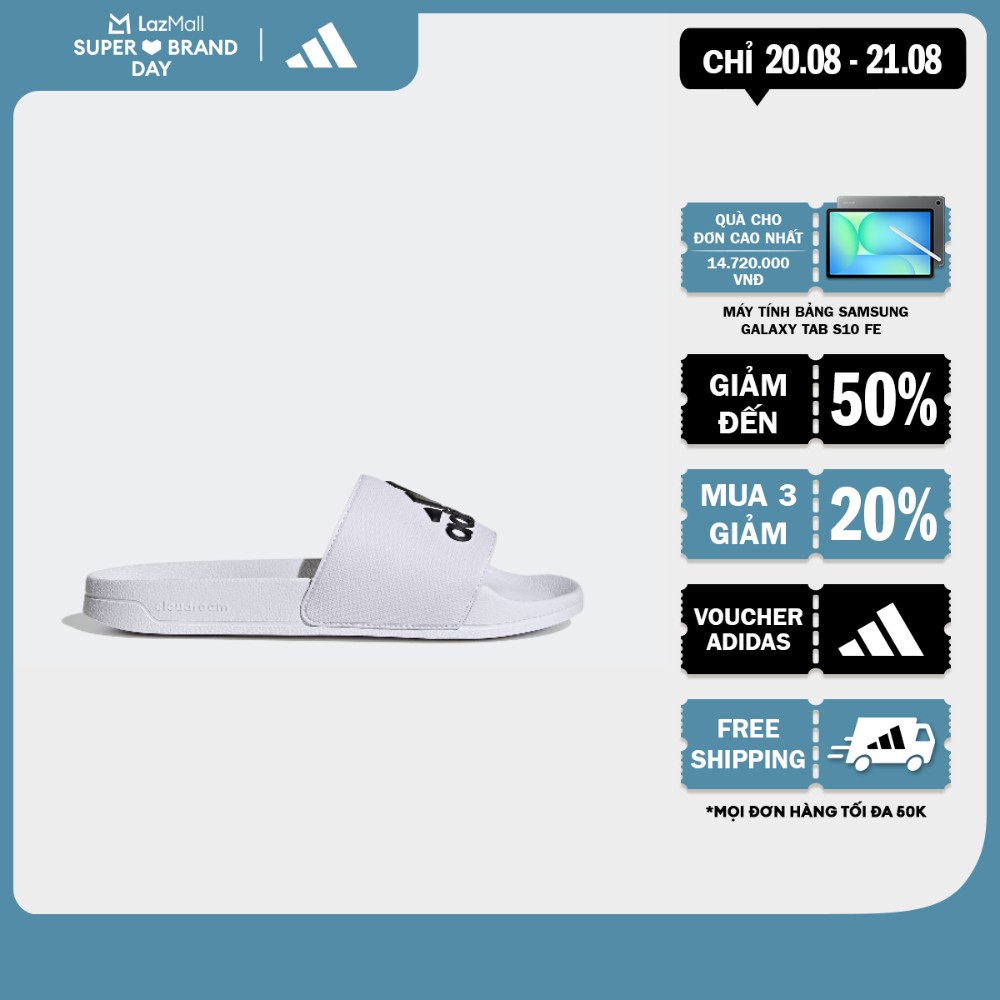 [20-21.8-MUA 3 GIẢM 20%+VOUCHER 10%] adidas Swimming & Lifestyle Adilette Shower Slides Unisex White GZ3775