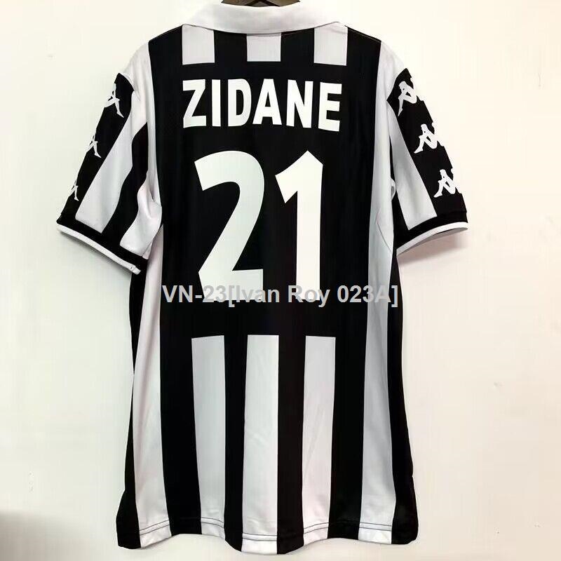 ✸ ivan roy 023a 99 00 juventus football shirts 21 zidane 10 del piero 1999 juve retro adult soccer jersey s-2xl