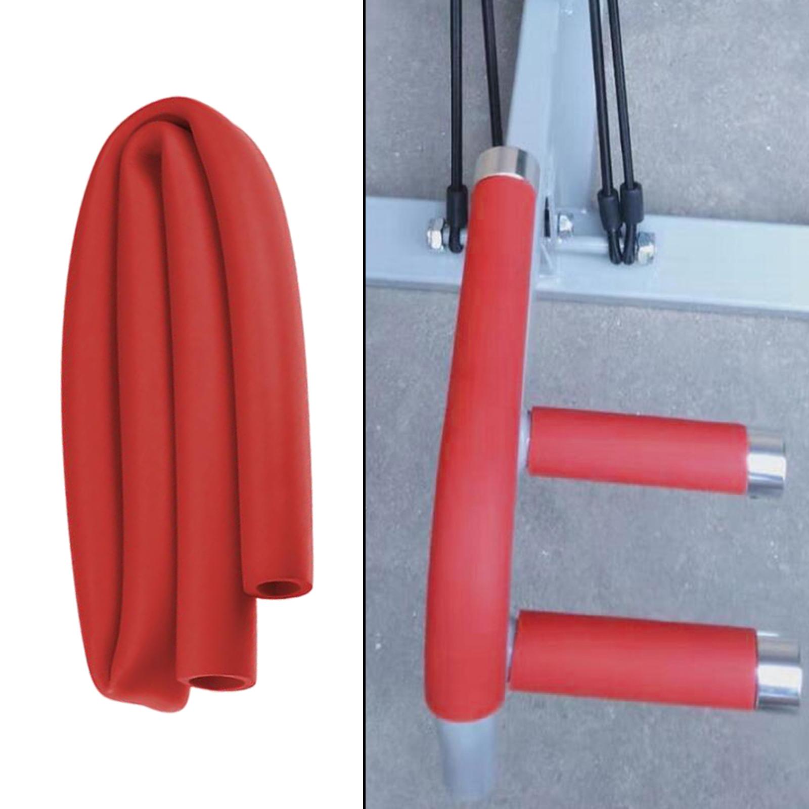2-Pack Rubber Pull-Up Bar End Pads – Anti-Slip Grip Covers For Door Frame Pull-Up Bars, Protective Caps For Home Gym Equipment (Transparent)