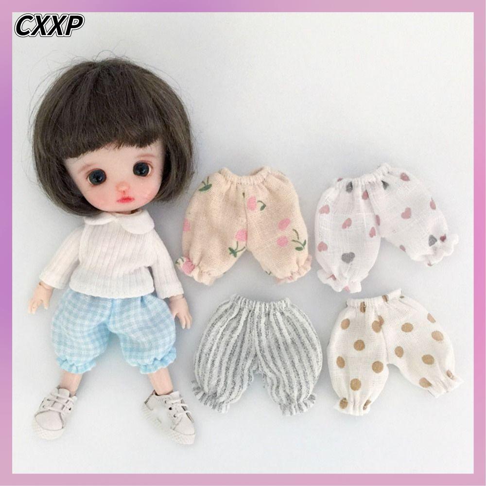 CXXP Trang phục thường ngày Quần soóc mặc búp bê Thủ công Thời trang Quần Bí ngô mini Đồ chơi trẻ em Bông Phụ kiện búp bê Cho búp bê BJD 1/12/cho búp bê 1/11ob11