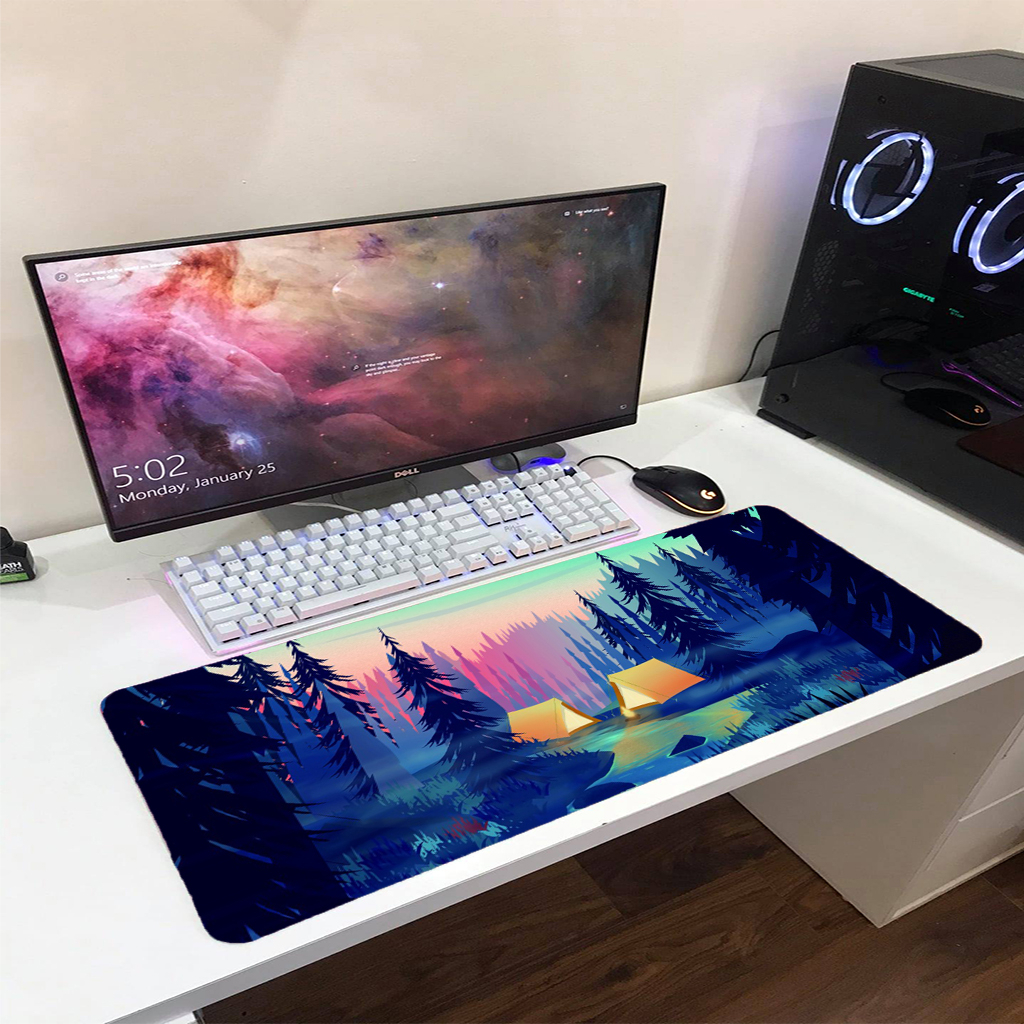 Lót chuột cỡ lớn 80x30cm dày 2mm pad gaming cỡ lớn speed bo viền chắc chắn