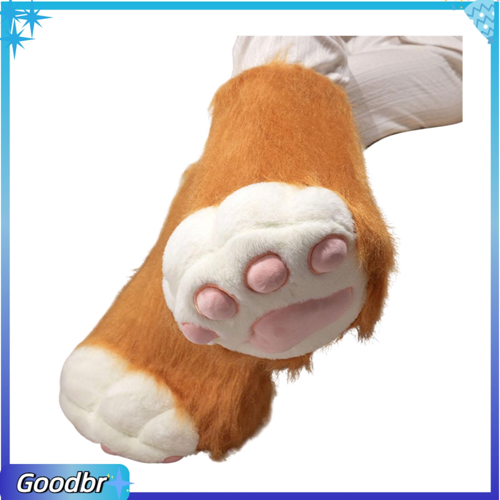 Soft Cosplay Gloves Gift for Cosplay Fans 1pc Cute Plush Animal Paw Gloves Furry Cat Paw Cosplay Accessories Soft Fuzzy Boot Gloves for Costume Parties Animal Theme Events Halloween and Role Play