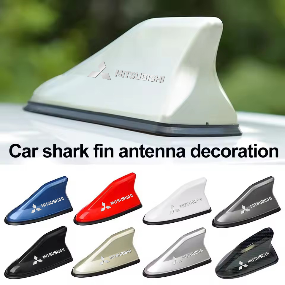 Car Roof Shark Fin Antenna for Mitsubishi ASX Colt Delica Eclipse Galant L200 LANCER Outlander PAJERO Ralliart Universal Auto Radio Signal Rubber Cover Aerial for Accessories ราคา 148 บาท*ส่งฟรี